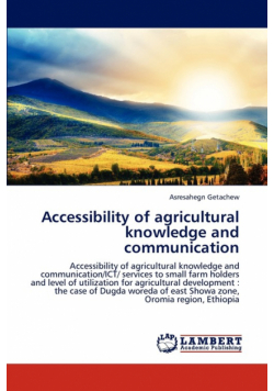 Accessibility of agricultural knowledge and communication
