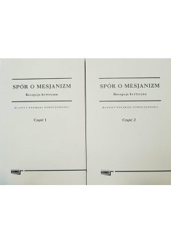Spór o mesjanizm tomy od I do II