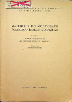 Materiały do monografii polskiego brzegu morskiego zeszyt 4
