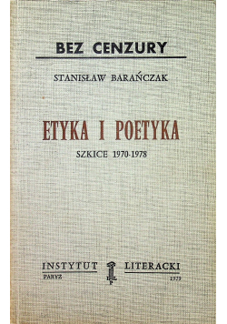 Etyka i poetyka Szkice 1970 1978