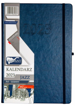 Kalendarz 2023 A4 Jazz dzienny granatowy