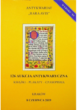 Antykwariat Rara Avis 116 aukcja antykwaryczna