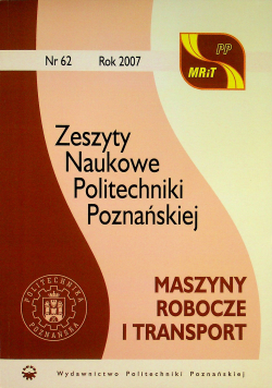 Zeszyty naukowe Politechniki Poznańskiej nr 62