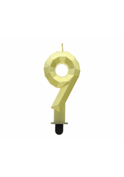 Świeczka Cyfra 9 Diament 7.6cm