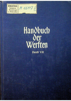 Handbuch der werften