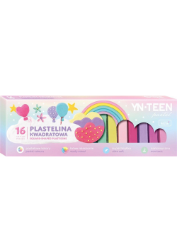 Plastelina kwadratowa 16 kolorów Pastel