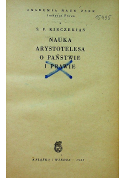 Nauka Arystotelesa o państwie i prawie
