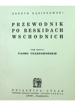 Przewodnik po Beskidach Wschodnich reprint