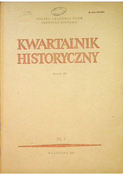 Kwartalnik Historyczny Rocznik Xv nr 3