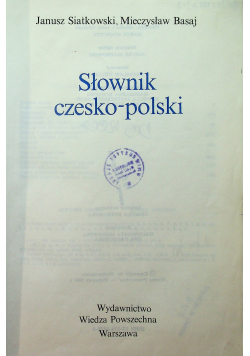 Słownik czesko - polski