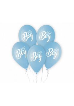 Balony premium hel It's a Boy 33cm 5szt