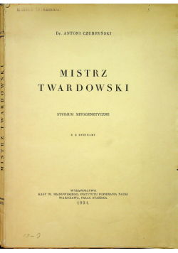 Mistrz Twardowski 1939 r.