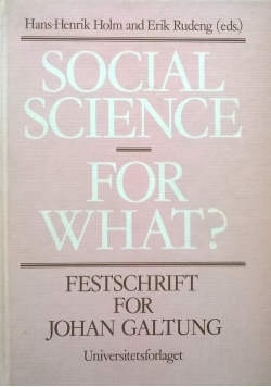 Social science for what