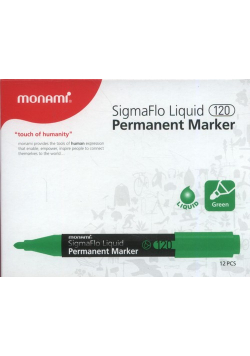 Marker permanentny Monami SigmaFlo 120 zielony 12 sztuk