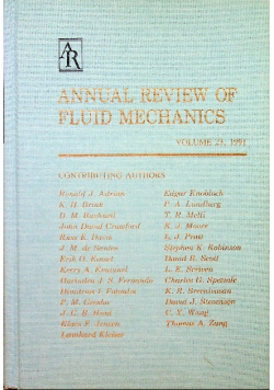 Annual review of fluid mechanics volume 23