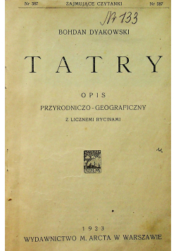 Tatry 1923 r.
