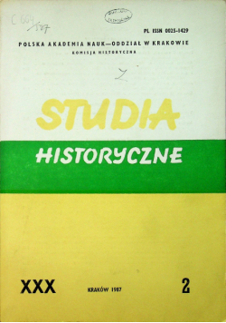 Studia historyczne XXX