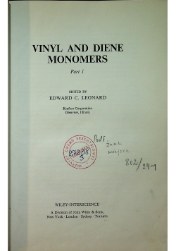 Vinyl and diene monomers