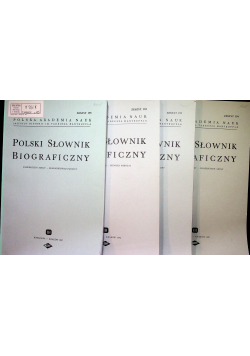 Polski słownik biograficzny 4 zeszyty