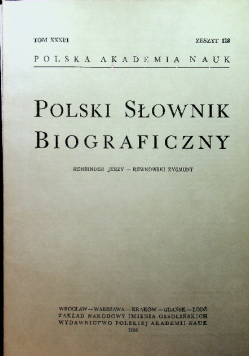 Polski słownik biograficzny Tom XXXI / 1 zeszyt 128