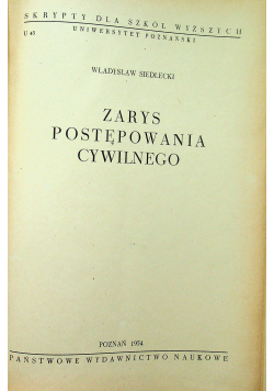 Zarys postępowania cywilnego
