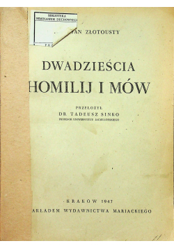 Dwadzieścia homilij i mów 1947 r