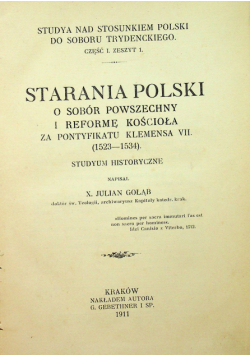 Starania Polski o Sobór Powszechny i Reformę Kościoła 1911 r.