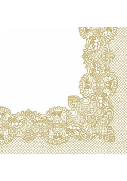 Serwetki Royal Lace złote 33x33cm 20szt