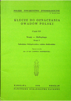 Klucze do oznaczania owadów Polski Część XV Zeszyt 5