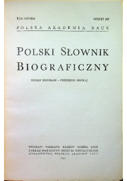 Polski Słownik Biograficzny Zeszyt 119 Tom XXVIII