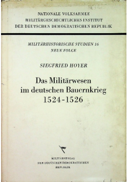 Das militarwesen im deutschen Bauernkrieg 1524 1526