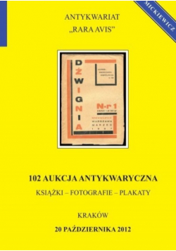 Antykwariat Rara Avis 102 aukcja antykwaryczna