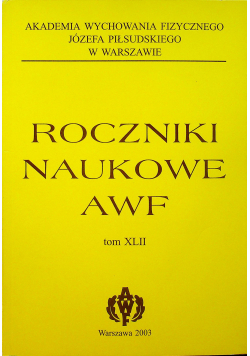 Roczniki naukowe AWF