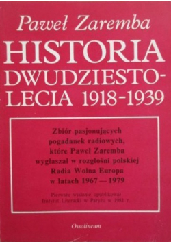 Historia dwudziestolecia 1918 - 1939