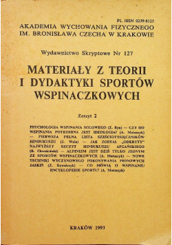 Materiały z teorii i dydaktyki sportów wspinaczkowych zeszyt 2