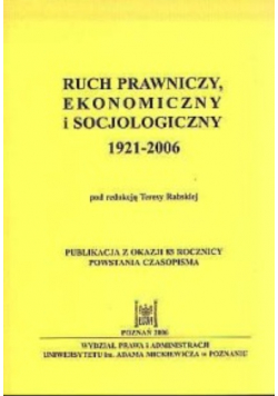 Ruch prawniczy ekonomiczny i socjologiczny 1921 - 2006