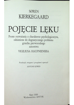 Pojęcie lęku