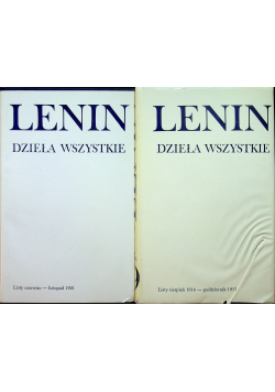 Lenin dzieła wszystkie 2 tomy