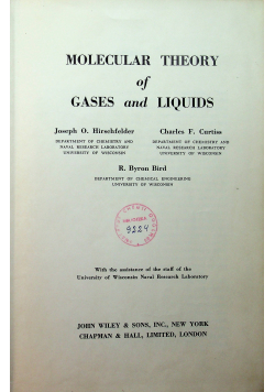 Molecular theory of gases and liquids