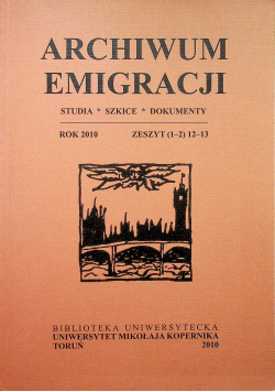 Archiwum emigracji zeszyt 1-2