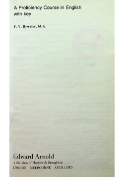 A proficiency course in English with key
