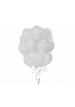 Balony Beauty&Charm metaliczne białe 30cm 50szt