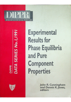 Experimental Results for Phase Equilibria and Pure Component Properties