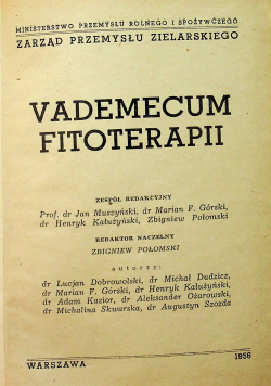 Vademecum fitoterapii