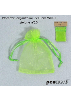 Woreczki organzowe jasnozielone 7x10cm 10szt