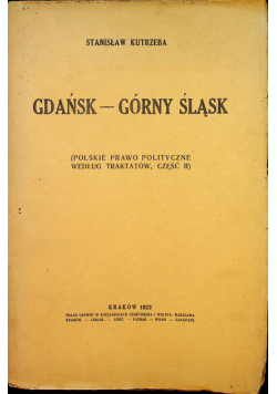 Gdańsk Górny Śląsk 1923 r.