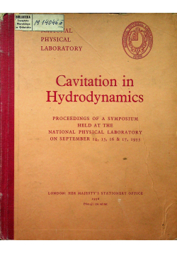 Cavitation in Hydrodynamics