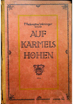 Auf Karmels Hohen 1922 r.