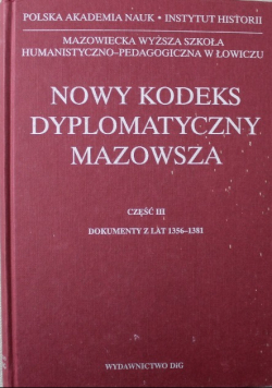 Nowy Kodeks Dyplomatyczny Mazowsza Część III
