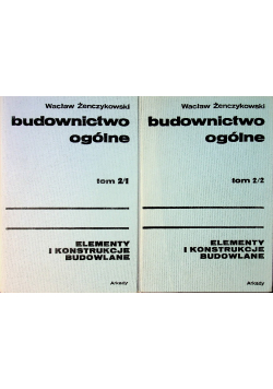 Budownictwo ogólne tom 2 część 1 i 2